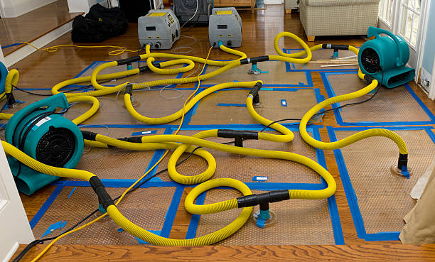 Professional Flood Damage Restoration technician working in Victor, ID